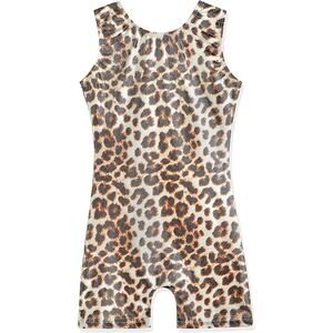 Dance Biketard Amazon XL Child Metallic Cheetah Acro Tumbling